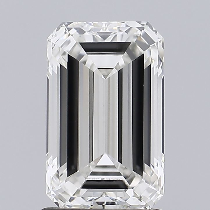 2.01 Carat Emerald Lab Diamond with  Cut Diamond in 14KT  view 1

