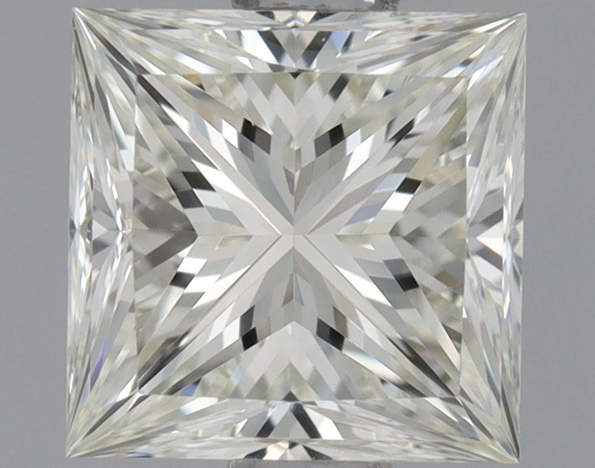 0.71 Carat Princess Natural Diamond with  Cut Diamond in 14KT  view 1
