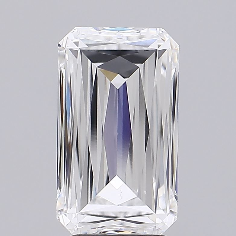 4.04 Carat Radiant Lab Diamond with  Cut Diamond in 14KT  view 1
