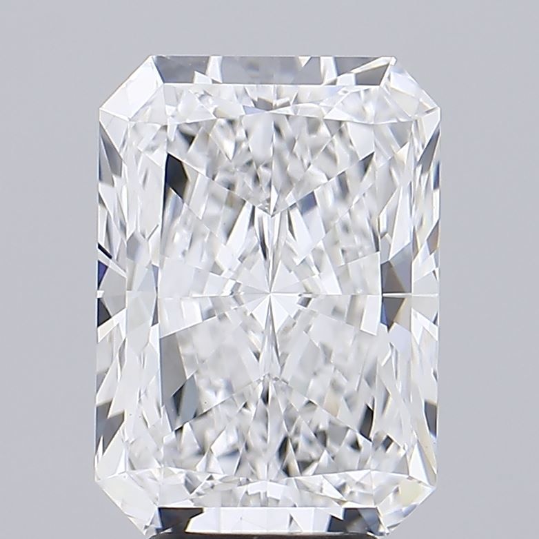 5.5 Carat Radiant Lab Diamond with  Cut Diamond in 14KT  view 1
