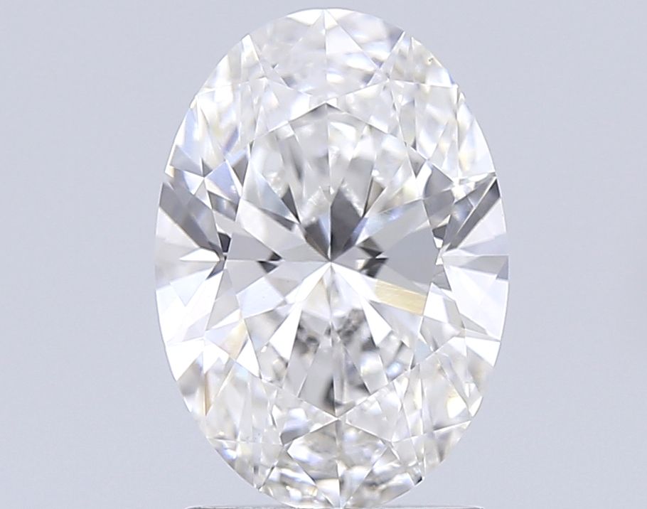 2.0 Carat Oval Lab Diamond with  Cut Diamond in 14KT  view 1
