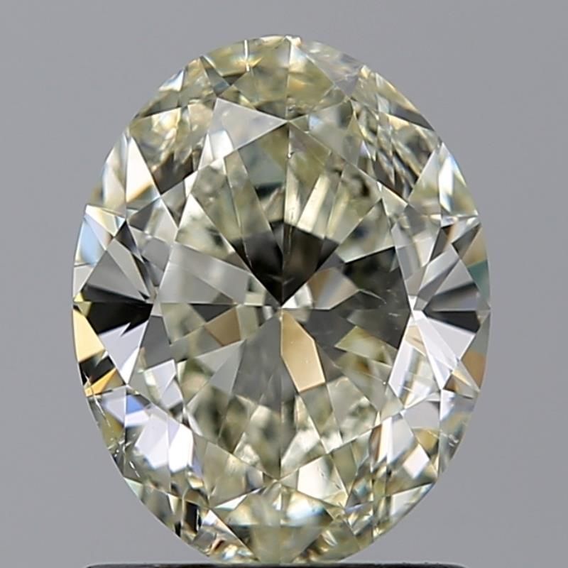 1.01 Carat Oval Natural Diamond with  Cut Diamond in 14KT  view 1
