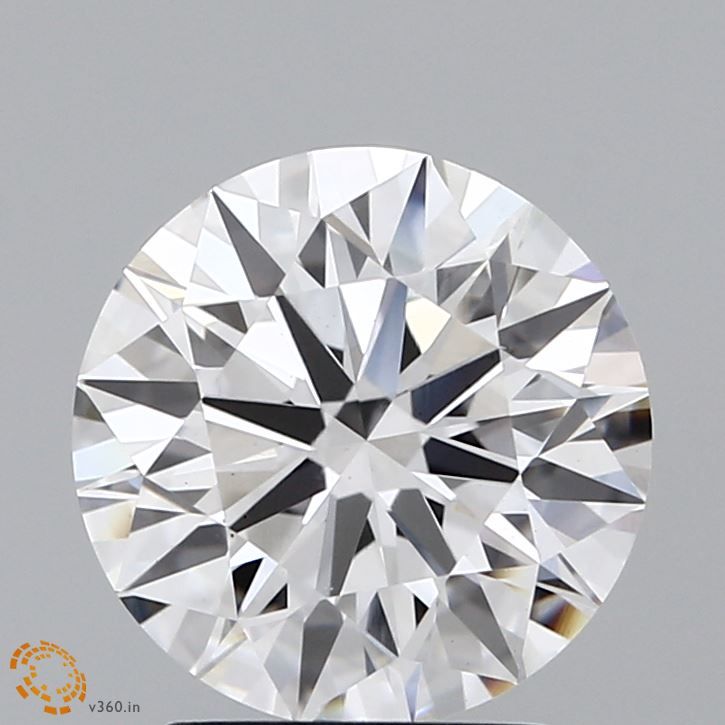 2.6 Carat Round Lab Diamond with  Cut Diamond in 14KT  view 1

