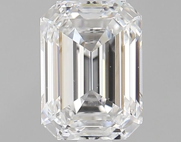 1.03 Carat Emerald Lab Diamond with  Cut Diamond in 14KT  view 1
