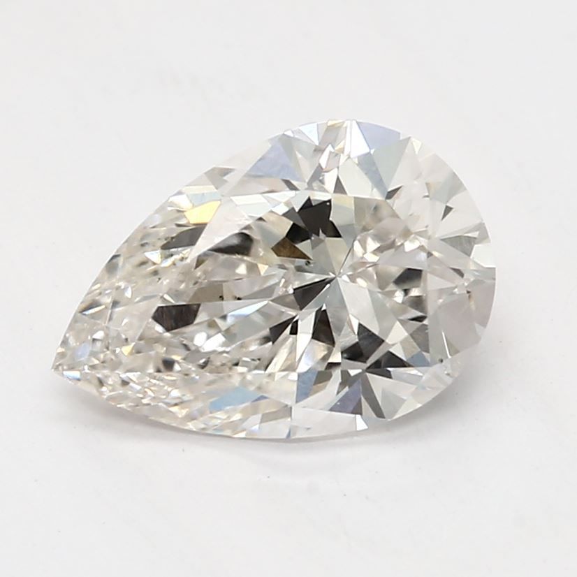 0.71 Carat Pear Lab Diamond with  Cut Diamond in 14KT  view 1

