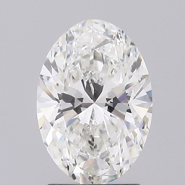 2.0 Carat Oval Lab Diamond with  Cut Diamond in 14KT  view 1
