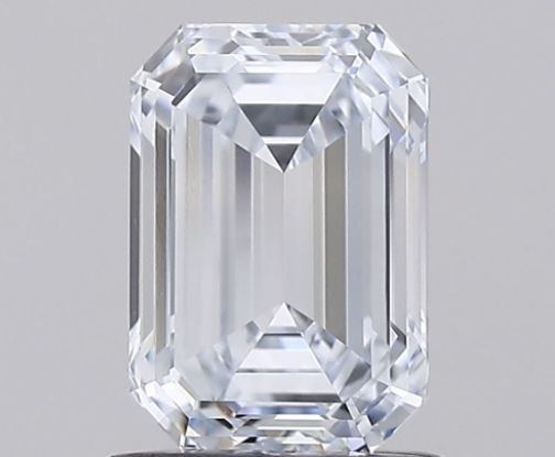 1.31 Carat Emerald Lab Diamond with  Cut Diamond in 14KT  view 1
