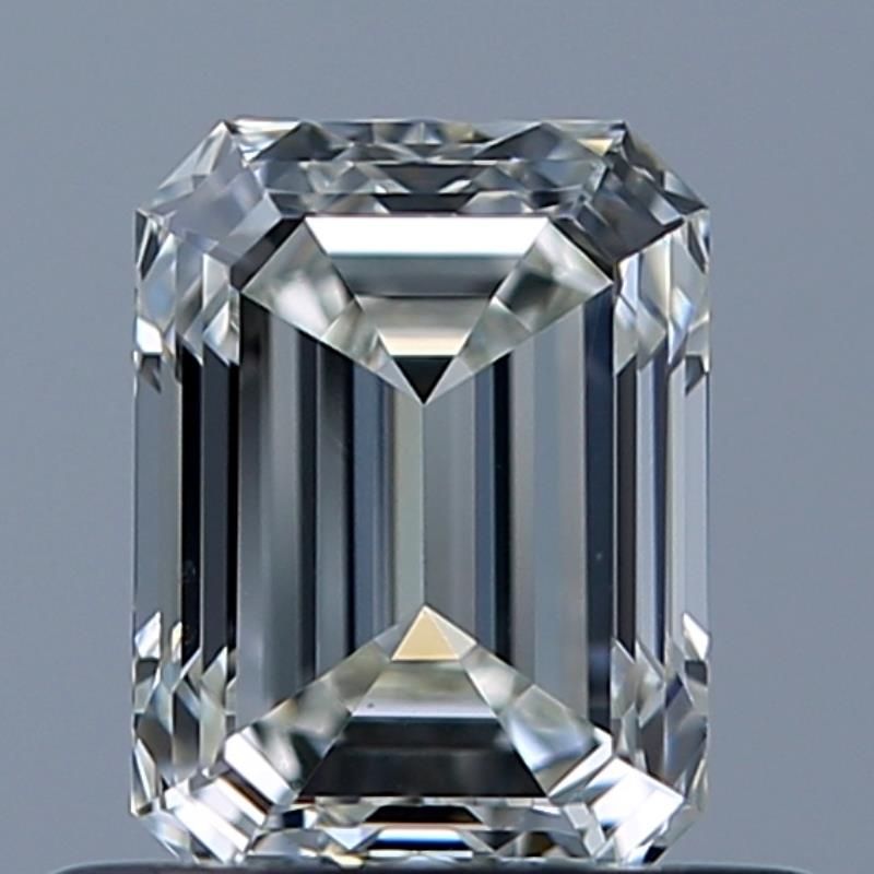 0.6 Carat Emerald Natural Diamond with  Cut Diamond in 14KT  view 1
