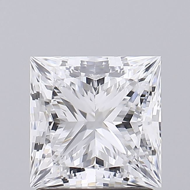 1.51 Carat Princess Lab Diamond with  Cut Diamond in 14KT  view 1
