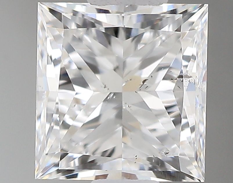 0.7 Carat Princess Natural Diamond with  Cut Diamond in 14KT  view 1
