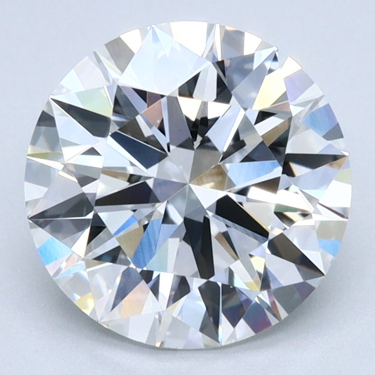 2.53 Carat Round Lab Diamond with  Cut Diamond in 14KT  view 1
