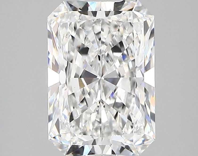 2.3 Carat Radiant Lab Diamond with  Cut Diamond in 14KT  view 1
