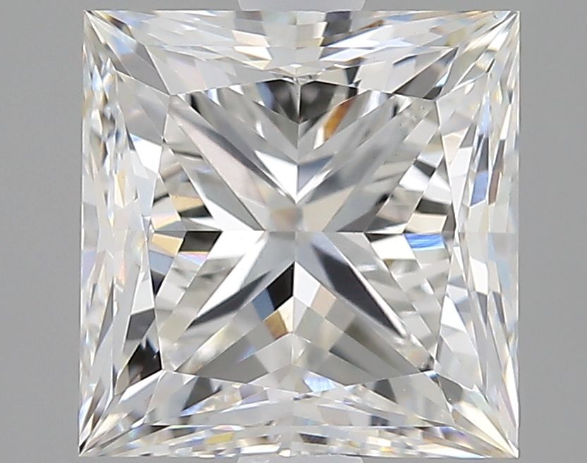 2.17 Carat Princess Lab Diamond with  Cut Diamond in 14KT  view 1
