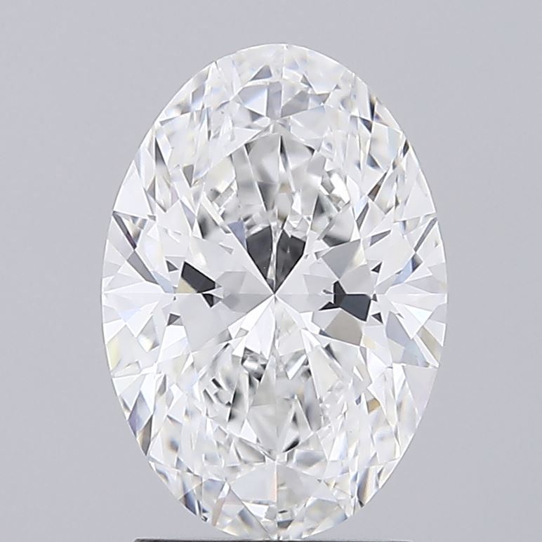 2.05 Carat Oval Lab Diamond with  Cut Diamond in 14KT  view 1
