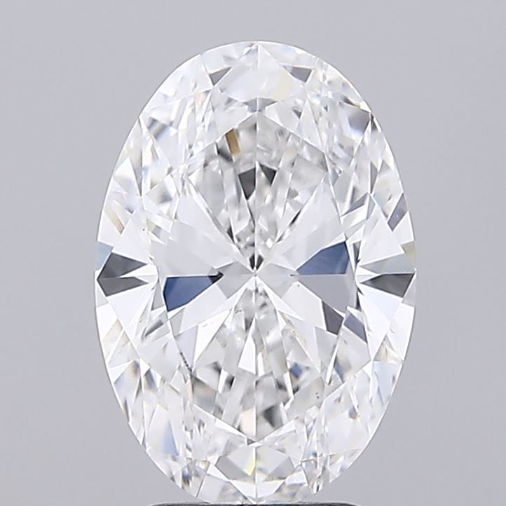 2.83 Carat Oval Lab Diamond with  Cut Diamond in 14KT  view 1
