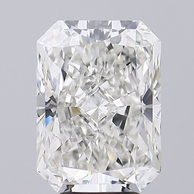 6.01 Carat Radiant Lab Diamond with  Cut Diamond in 14KT  view 1
