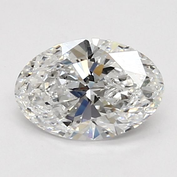 1.04 Carat Oval Lab Diamond with  Cut Diamond in 14KT  view 1
