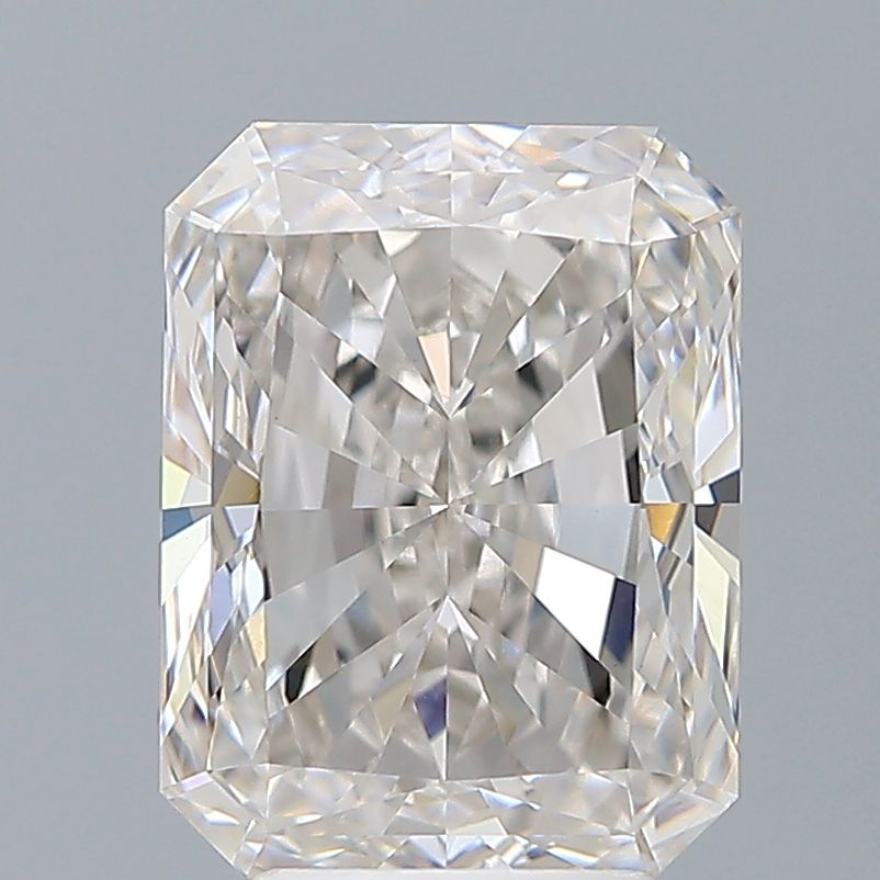 4.17 Carat Radiant Lab Diamond with  Cut Diamond in 14KT  view 1
