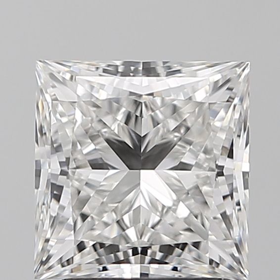 1.96 Carat Princess Lab Diamond with  Cut Diamond in 14KT  view 1
