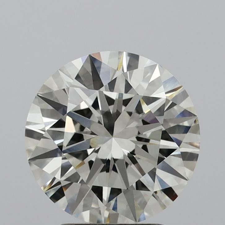 2.66 Carat Round Lab Diamond with  Cut Diamond in 14KT  view 1
