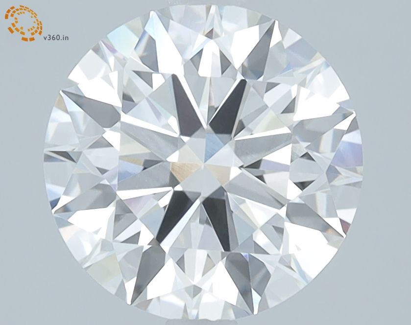 2.72 Carat Round Lab Diamond with  Cut Diamond in 14KT  view 1
