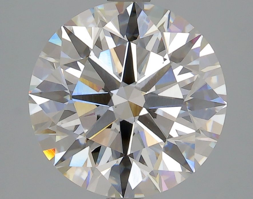 4.22 Carat Round Lab Diamond with  Cut Diamond in 14KT  view 1
