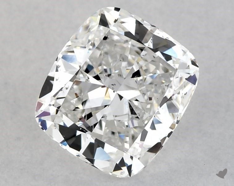 1.5 Carat CUSHION Natural Diamond with  Cut Diamond in 14KT  view 1
