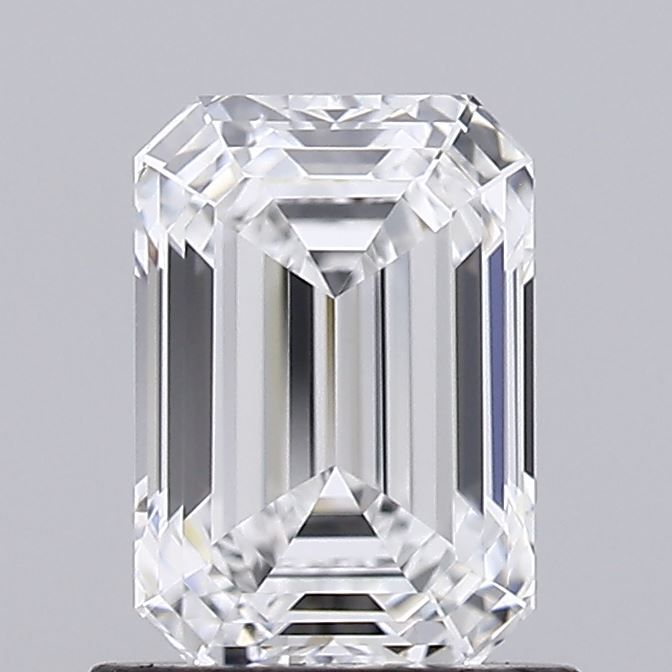 1.12 Carat Emerald Lab Diamond with  Cut Diamond in 14KT  view 1

