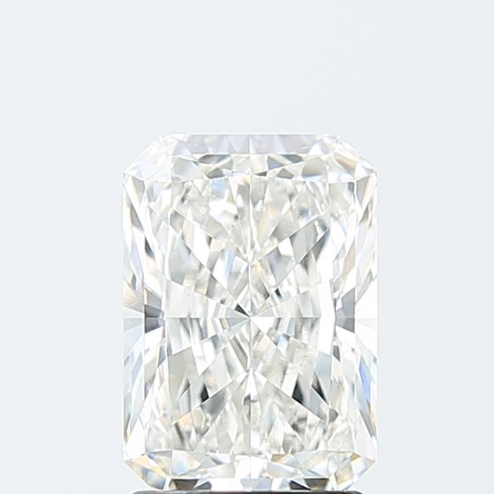 2.25 Carat Radiant Lab Diamond with  Cut Diamond in 14KT  view 1

