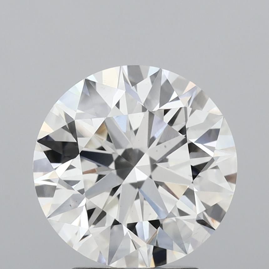 3.11 Carat Round Lab Diamond with  Cut Diamond in 14KT  view 1
