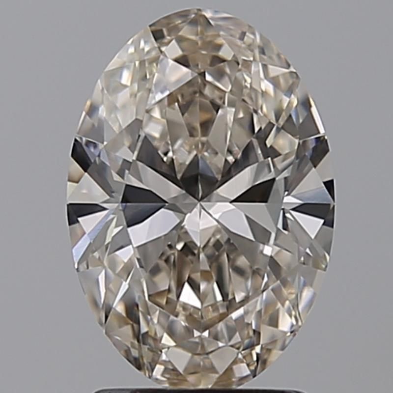 1.71 Carat Oval Natural Diamond with  Cut Diamond in 14KT  view 1
