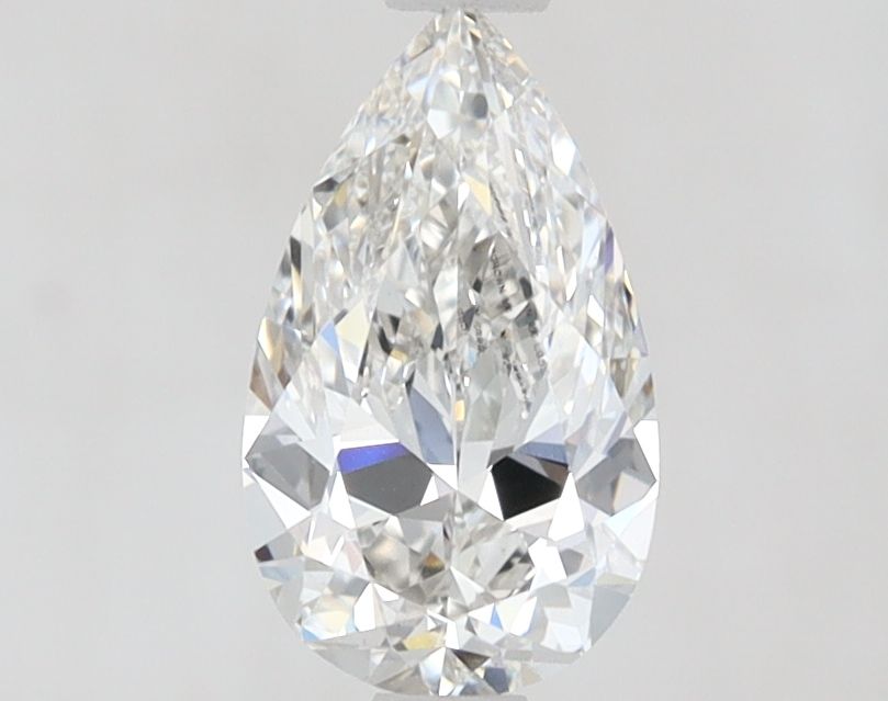 1.01 Carat Pear Lab Diamond with  Cut Diamond in 14KT  view 1
