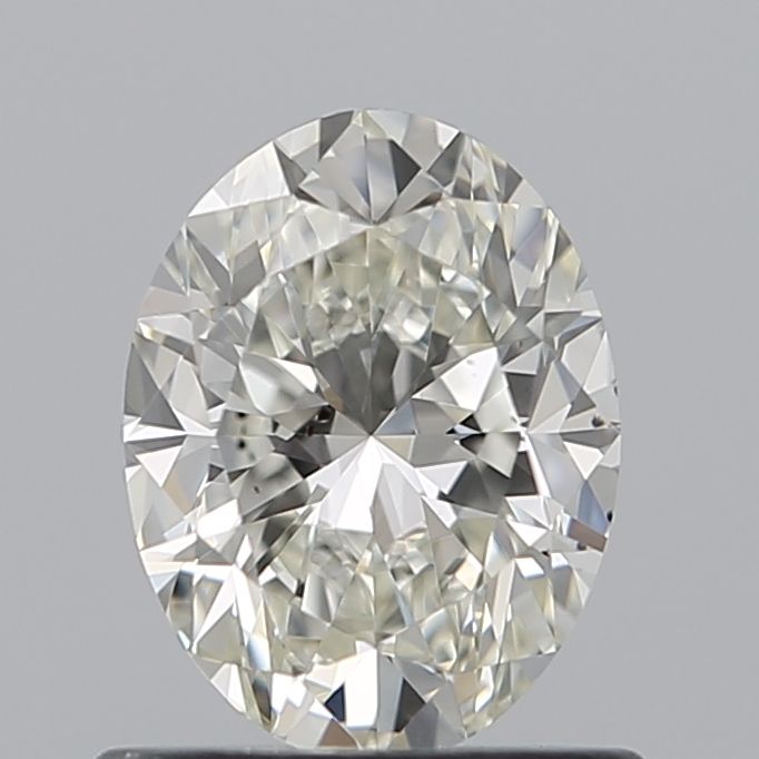 0.8 Carat Oval Natural Diamond with  Cut Diamond in 14KT  view 1
