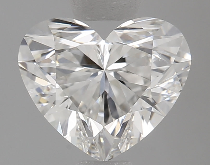 0.9 Carat Heart Natural Diamond with  Cut Diamond in 14KT  view 1
