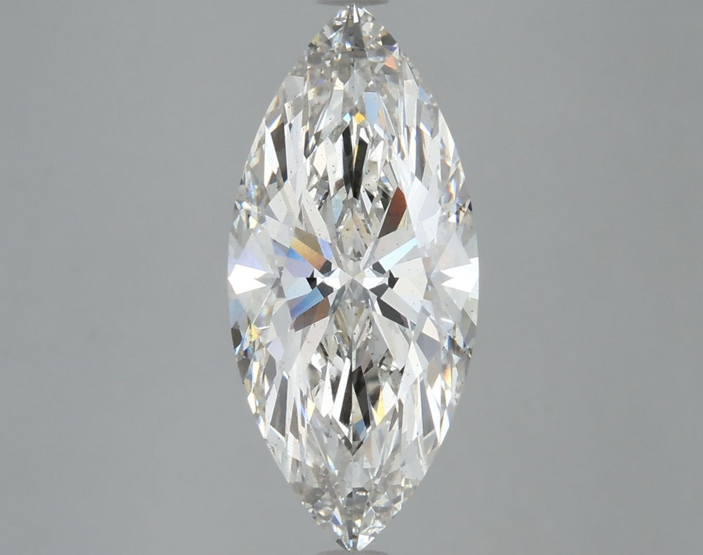 3.58 Carat Marquise Lab Diamond with  Cut Diamond in 14KT  view 1
