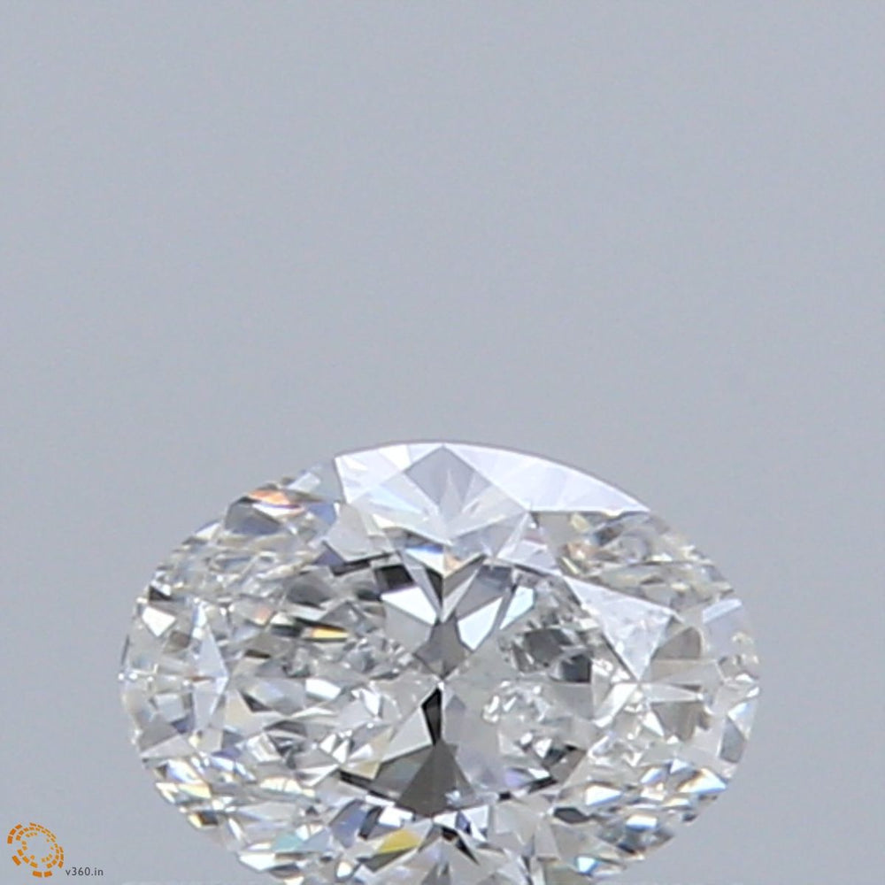 0.43 Carat Oval Natural Diamond with  Cut Diamond in 14KT  view 1

