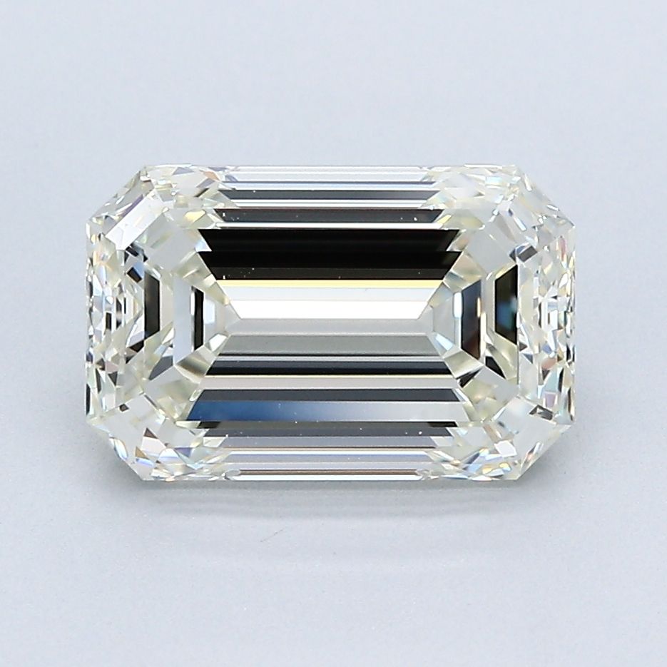 3.02 Carat Emerald Natural Diamond with  Cut Diamond in 14KT  view 1
