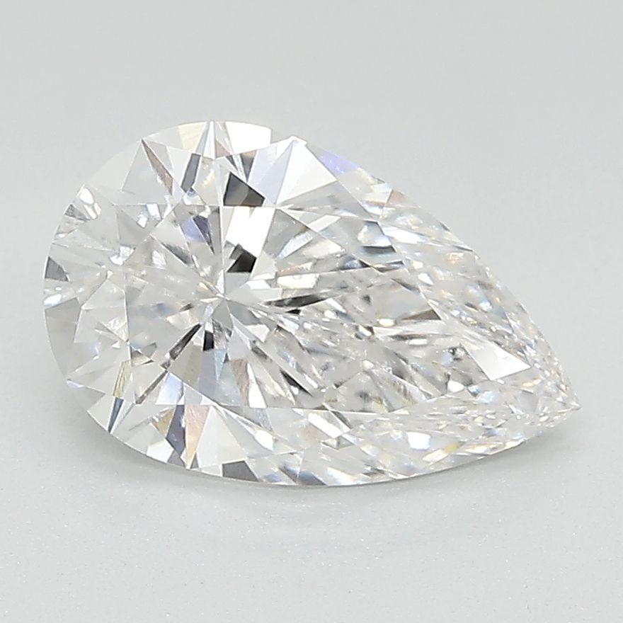 1.98 Carat Pear Lab Diamond with  Cut Diamond in 14KT  view 1
