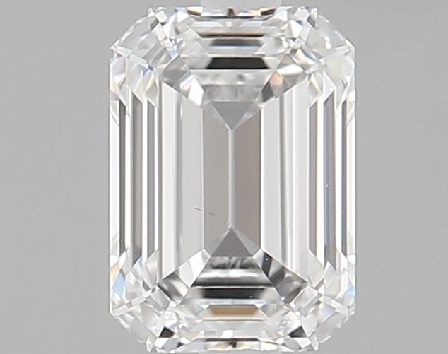 1.05 Carat Emerald Lab Diamond with  Cut Diamond in 14KT  view 1
