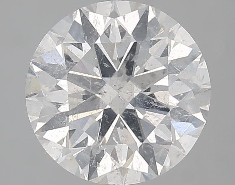 2.71 Carat Round Natural Diamond with  Cut Diamond in 14KT  view 1
