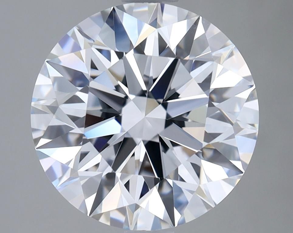 3.25 Carat Round Lab Diamond with  Cut Diamond in 14KT  view 1
