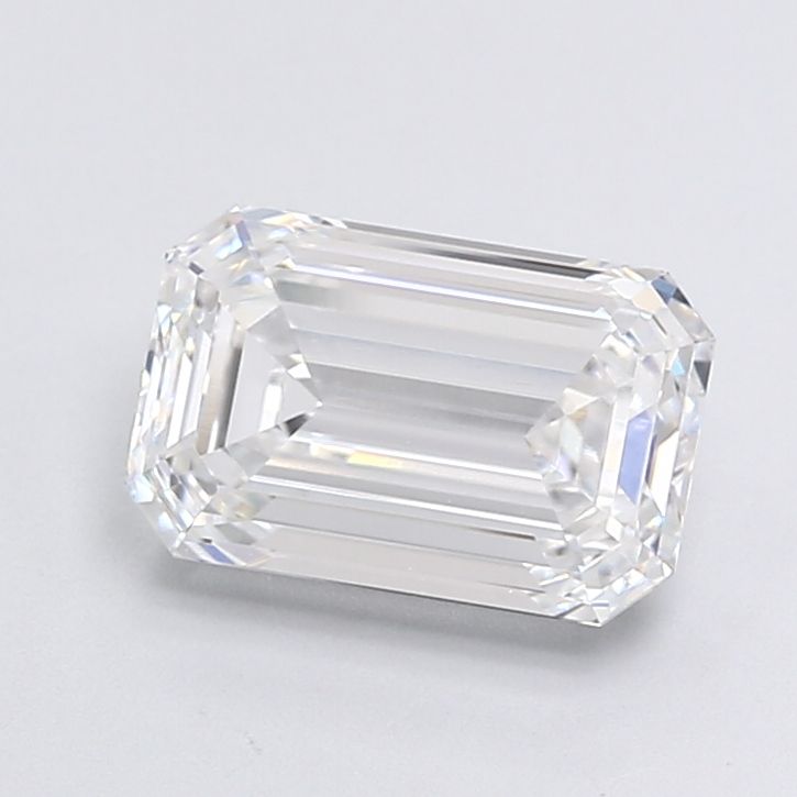 3.24 Carat Emerald Lab Diamond with  Cut Diamond in 14KT  view 1
