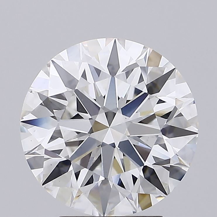 3.58 Carat Round Lab Diamond with  Cut Diamond in 14KT  view 1
