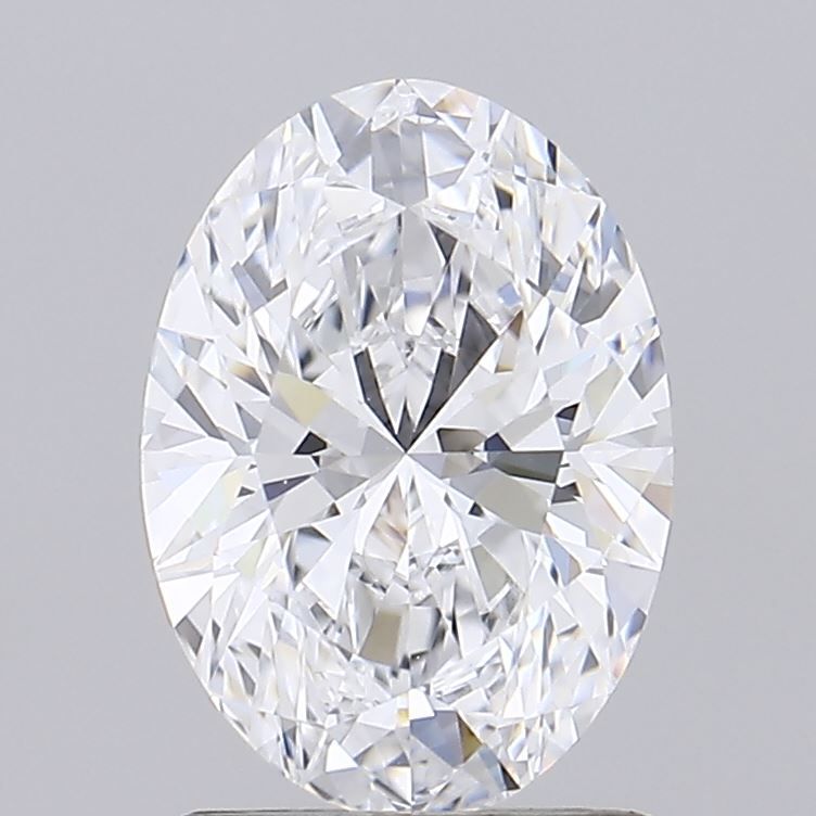 1.41 Carat Oval Lab Diamond with  Cut Diamond in 14KT  view 1
