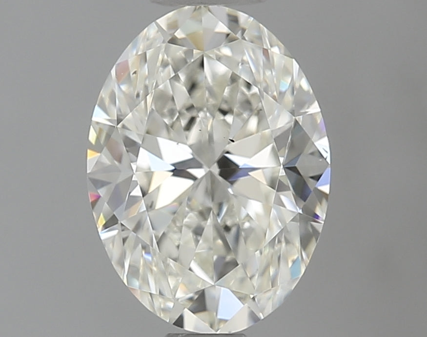1.01 Carat Oval Natural Diamond with  Cut Diamond in 14KT  view 1

