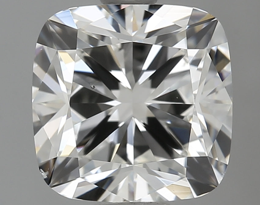 1.7 Carat Cushion Natural Diamond with  Cut Diamond in 14KT  view 1
