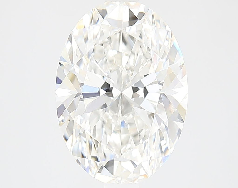 3.28 Carat Oval Lab Diamond with  Cut Diamond in 14KT  view 1
