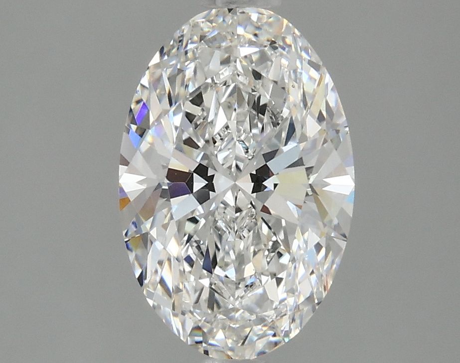 2.12 Carat Oval Lab Diamond with  Cut Diamond in 14KT  view 1
