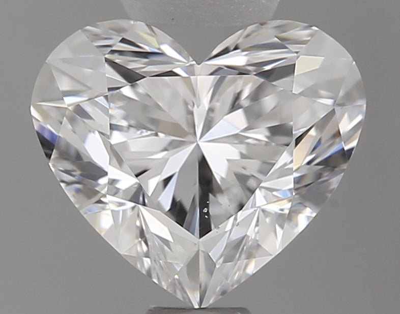 0.7 Carat Heart Natural Diamond with  Cut Diamond in 14KT  view 1

