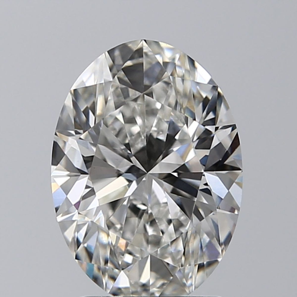 2.2 Carat Oval Lab Diamond with  Cut Diamond in 14KT  view 1
